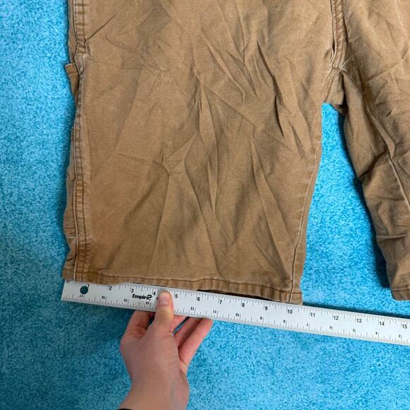 Vintage Dickies Carpenter Jorts Mens 34 Tan Y2K Utility Work Shorts 34x10 - Picture 10 of 16